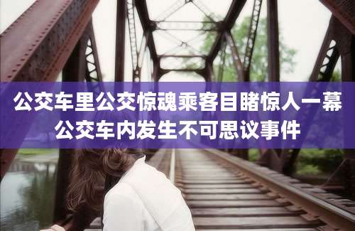 公交车里公交惊魂乘客目睹惊人一幕公交车内发生不可思议事件