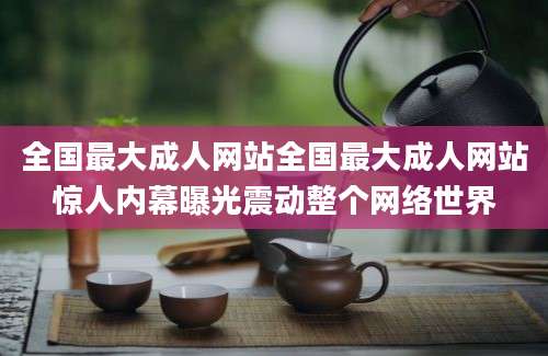 全国最大成人网站全国最大成人网站惊人内幕曝光震动整个网络世界
