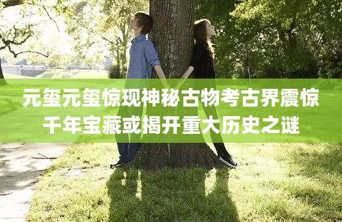 元玺元玺惊现神秘古物考古界震惊千年宝藏或揭开重大历史之谜