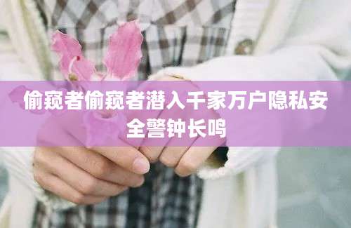 偷窥者偷窥者潜入千家万户隐私安全警钟长鸣