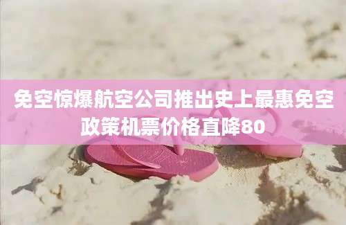 免空惊爆航空公司推出史上最惠免空政策机票价格直降80