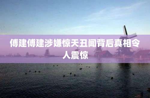 傅建傅建涉嫌惊天丑闻背后真相令人震惊