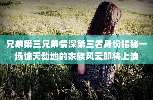 兄弟第三兄弟情深第三者身份揭秘一场惊天动地的家族风云即将上演