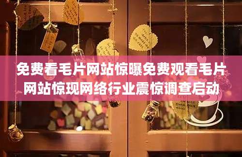 免费看毛片网站惊曝免费观看毛片网站惊现网络行业震惊调查启动