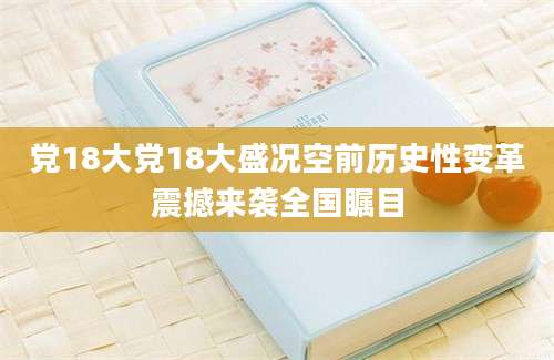 党18大党18大盛况空前历史性变革震撼来袭全国瞩目