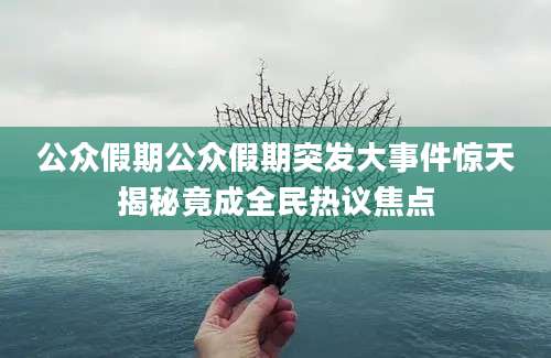 公众假期公众假期突发大事件惊天揭秘竟成全民热议焦点