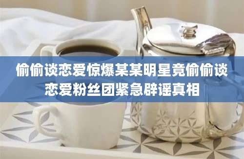 偷偷谈恋爱惊爆某某明星竟偷偷谈恋爱粉丝团紧急辟谣真相