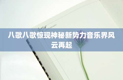 八歌八歌惊现神秘新势力音乐界风云再起