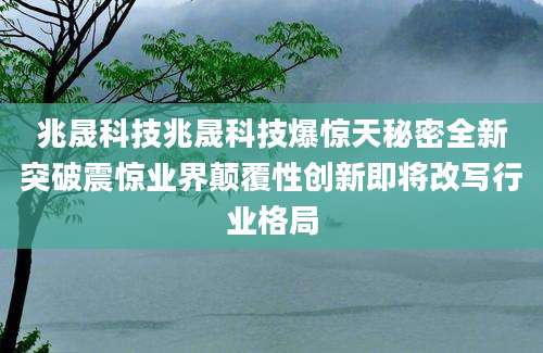 兆晟科技兆晟科技爆惊天秘密全新突破震惊业界颠覆性创新即将改写行业格局