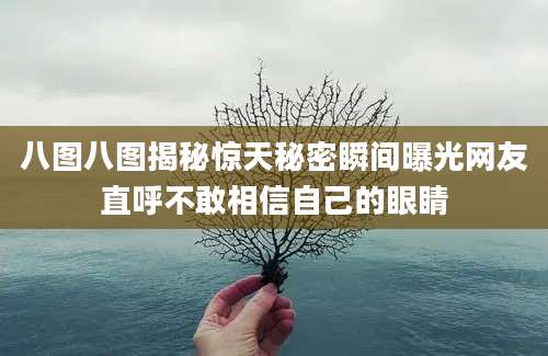 八图八图揭秘惊天秘密瞬间曝光网友直呼不敢相信自己的眼睛