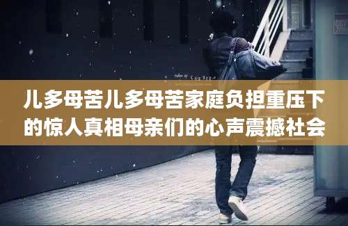 儿多母苦儿多母苦家庭负担重压下的惊人真相母亲们的心声震撼社会