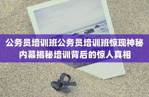 公务员培训班公务员培训班惊现神秘内幕揭秘培训背后的惊人真相