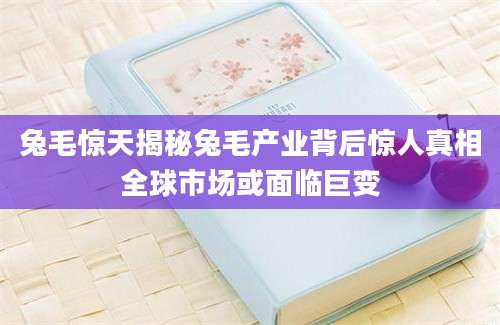 兔毛惊天揭秘兔毛产业背后惊人真相全球市场或面临巨变