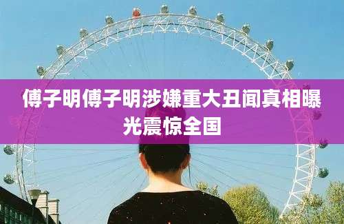 傅子明傅子明涉嫌重大丑闻真相曝光震惊全国