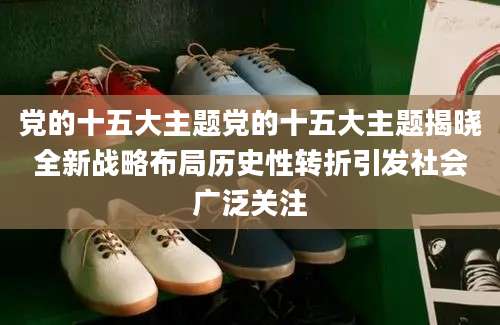 党的十五大主题党的十五大主题揭晓全新战略布局历史性转折引发社会广泛关注