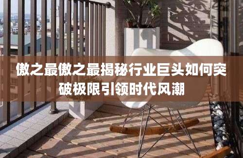 傲之最傲之最揭秘行业巨头如何突破极限引领时代风潮