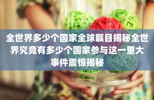 全世界多少个国家全球瞩目揭秘全世界究竟有多少个国家参与这一重大事件震惊揭秘
