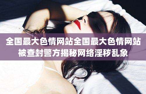 全国最大色情网站全国最大色情网站被查封警方揭秘网络淫秽乱象
