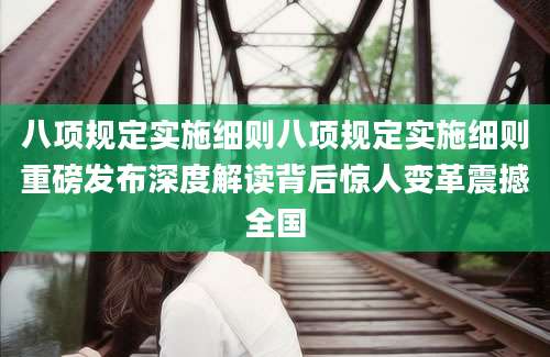 八项规定实施细则八项规定实施细则重磅发布深度解读背后惊人变革震撼全国