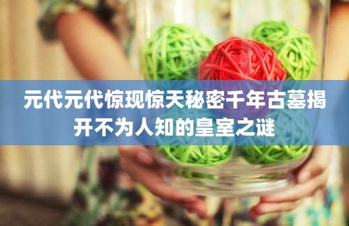 元代元代惊现惊天秘密千年古墓揭开不为人知的皇室之谜