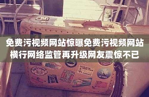 免费污视频网站惊曝免费污视频网站横行网络监管再升级网友震惊不已