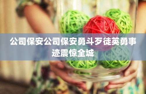 公司保安公司保安勇斗歹徒英勇事迹震惊全城