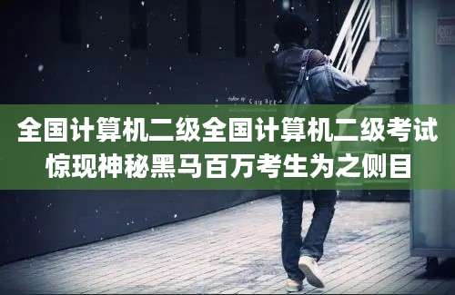 全国计算机二级全国计算机二级考试惊现神秘黑马百万考生为之侧目