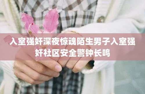 入室强奸深夜惊魂陌生男子入室强奸社区安全警钟长鸣