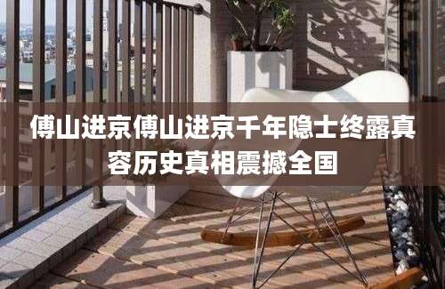 傅山进京傅山进京千年隐士终露真容历史真相震撼全国