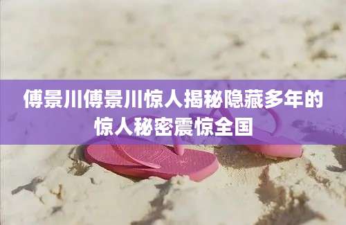 傅景川傅景川惊人揭秘隐藏多年的惊人秘密震惊全国