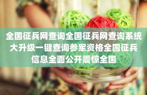 全国征兵网查询全国征兵网查询系统大升级一键查询参军资格全国征兵信息全面公开震惊全国