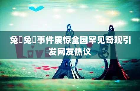 兔罝兔罝事件震惊全国罕见奇观引发网友热议