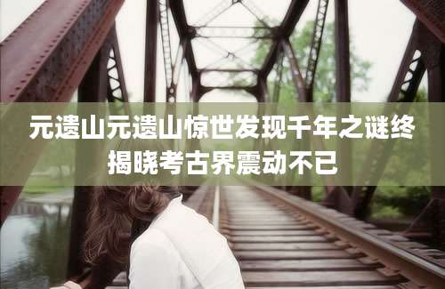元遗山元遗山惊世发现千年之谜终揭晓考古界震动不已