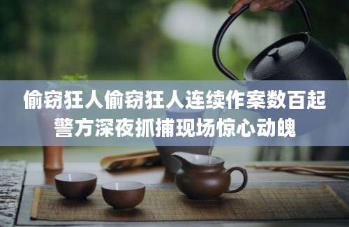 偷窃狂人偷窃狂人连续作案数百起警方深夜抓捕现场惊心动魄