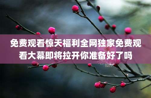 免费观看惊天福利全网独家免费观看大幕即将拉开你准备好了吗