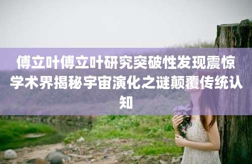 傅立叶傅立叶研究突破性发现震惊学术界揭秘宇宙演化之谜颠覆传统认知