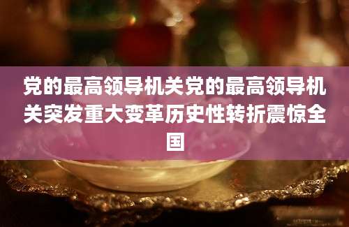 党的最高领导机关党的最高领导机关突发重大变革历史性转折震惊全国