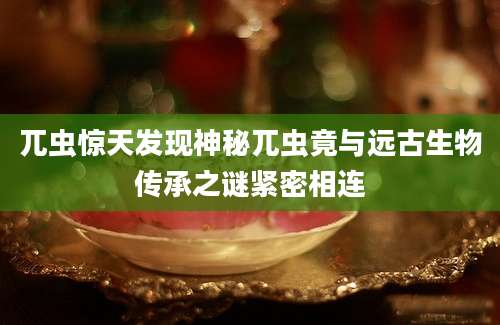 兀虫惊天发现神秘兀虫竟与远古生物传承之谜紧密相连