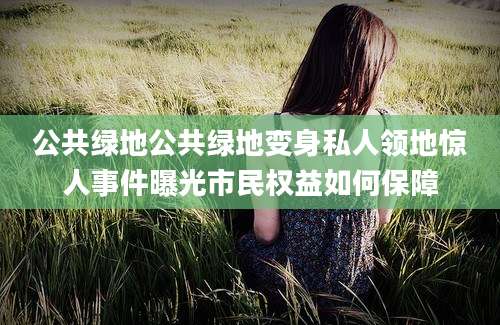 公共绿地公共绿地变身私人领地惊人事件曝光市民权益如何保障