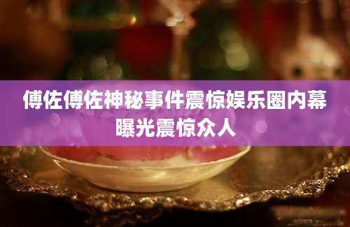傅佐傅佐神秘事件震惊娱乐圈内幕曝光震惊众人
