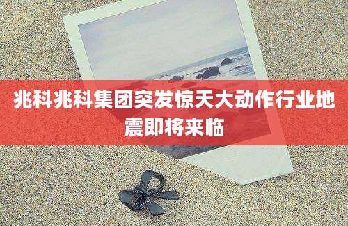 兆科兆科集团突发惊天大动作行业地震即将来临