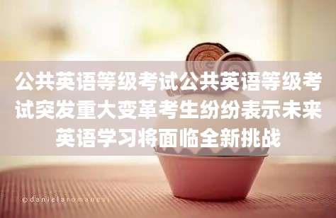 公共英语等级考试公共英语等级考试突发重大变革考生纷纷表示未来英语学习将面临全新挑战
