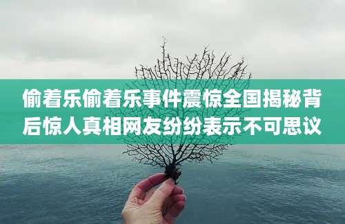 偷着乐偷着乐事件震惊全国揭秘背后惊人真相网友纷纷表示不可思议