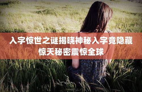 入字惊世之谜揭晓神秘入字竟隐藏惊天秘密震惊全球