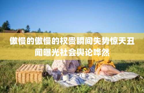 傲慢的傲慢的权贵瞬间失势惊天丑闻曝光社会舆论哗然