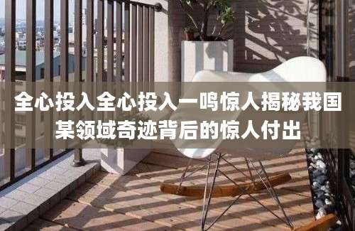 全心投入全心投入一鸣惊人揭秘我国某领域奇迹背后的惊人付出