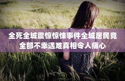 全死全城震惊惊悚事件全城居民竟全部不幸遇难真相令人痛心