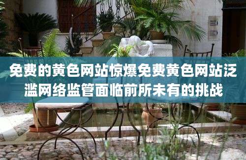 免费的黄色网站惊爆免费黄色网站泛滥网络监管面临前所未有的挑战
