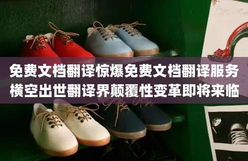免费文档翻译惊爆免费文档翻译服务横空出世翻译界颠覆性变革即将来临