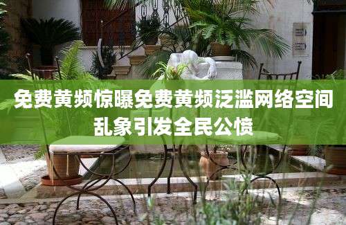 免费黄频惊曝免费黄频泛滥网络空间乱象引发全民公愤